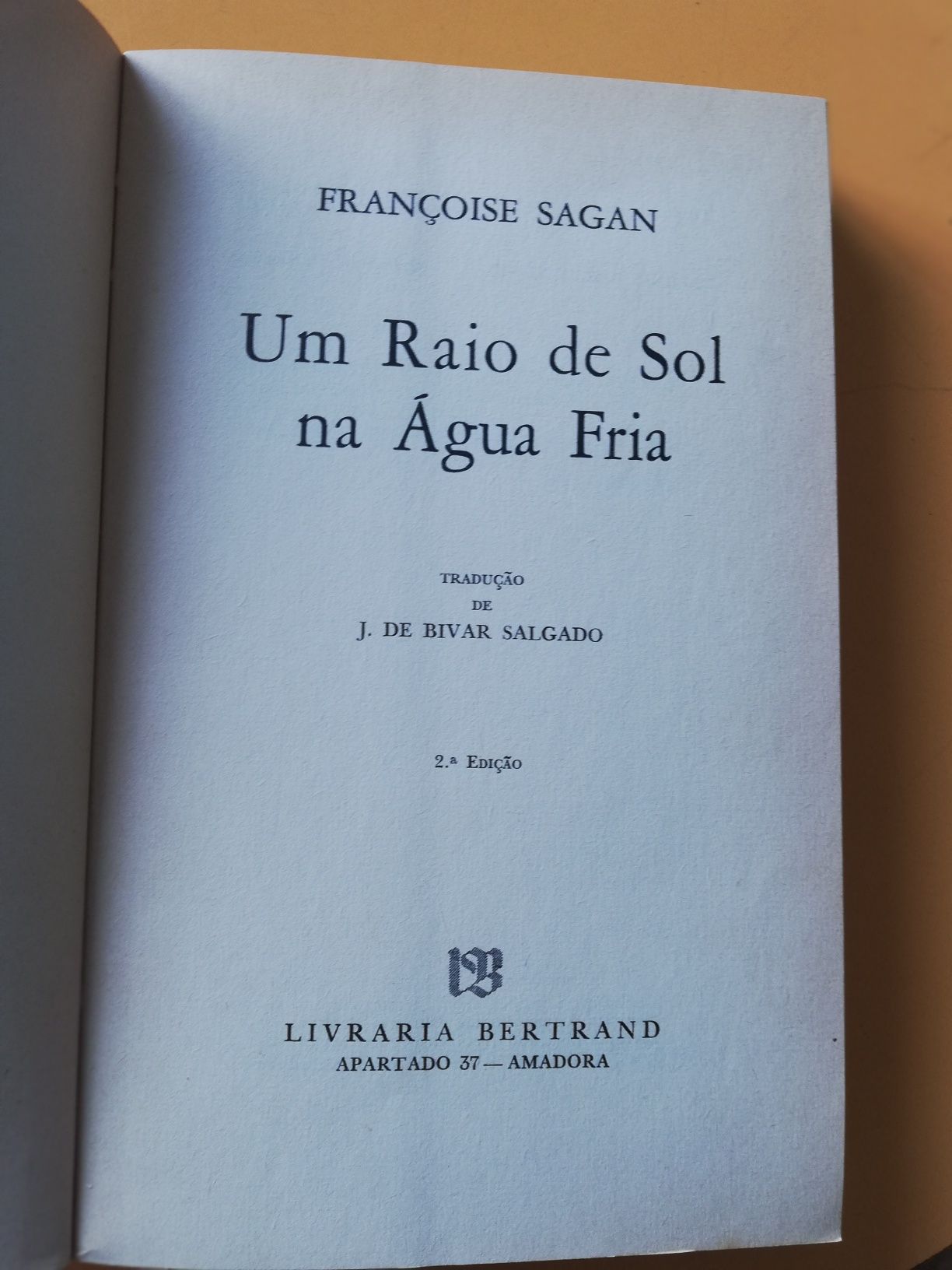 Um Raio de Sol na Água Fria de Françoise Sagan