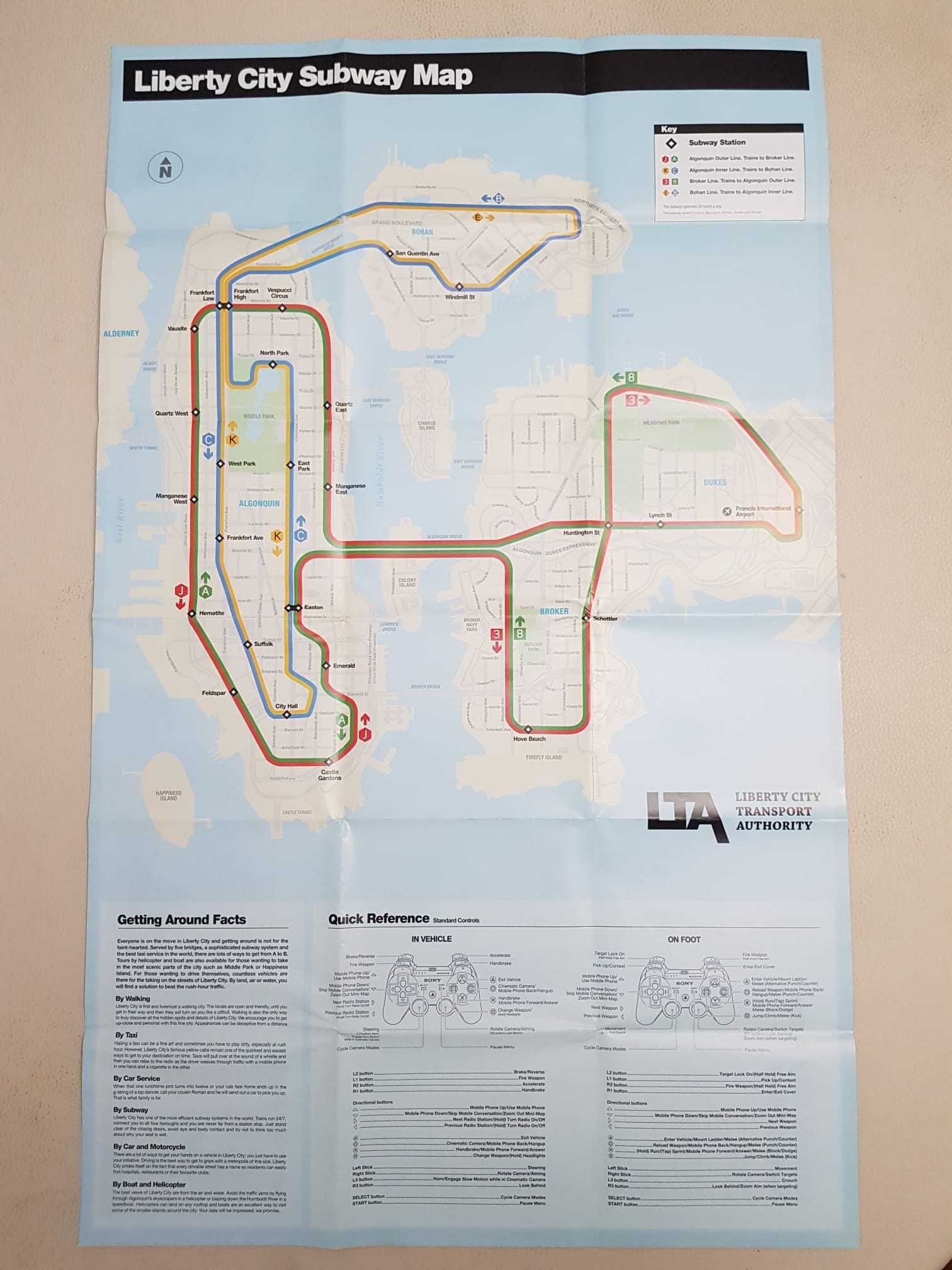 Poster mapa jogo Grand Theft Auto GTA 3 PS2 NOVO