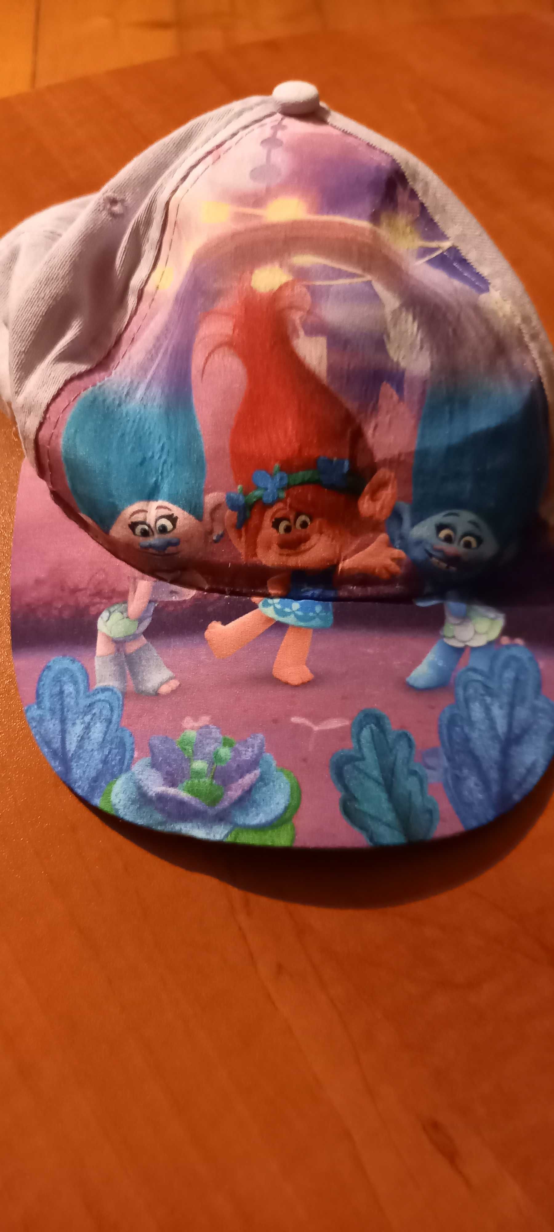 Czapka z daszkiem dziewczęca dla dziewczynki TROLLE 52 cm