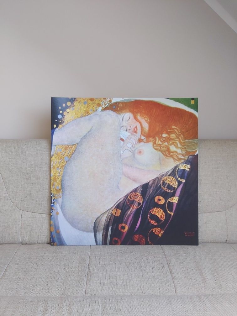 Obraz Reprodukcja obrazu Danae Gustav Klimt 55x55cm