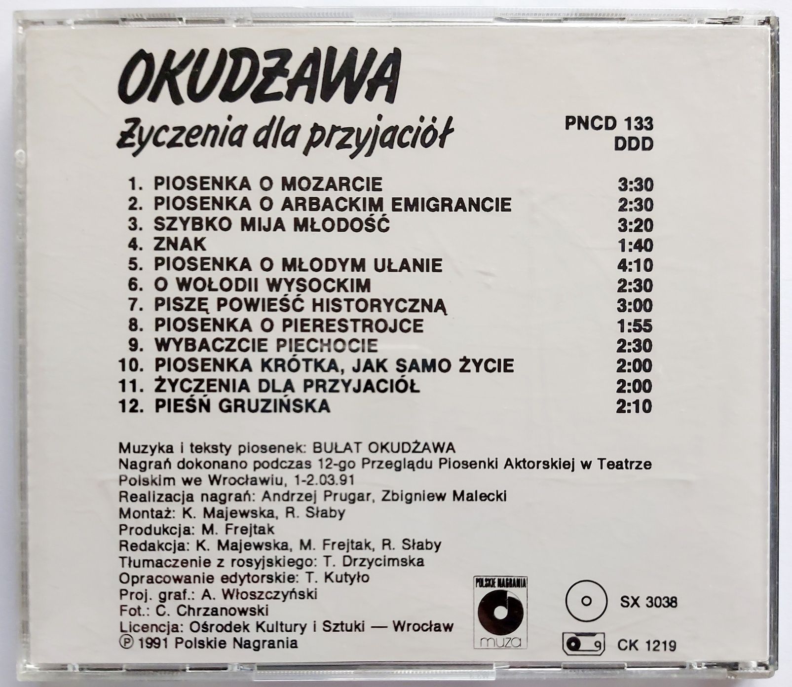 Okudżawa Życzenia Dla Przyjaciół 1991r