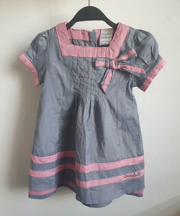 Sukienka Coccodrillo krotki rękaw elegancka r. 74/80