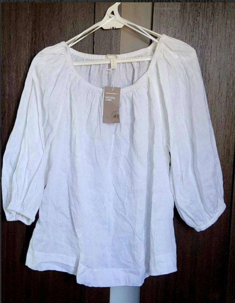 H&M, лляна сорочка, блуза, ЕUR M, Швеція, льон
