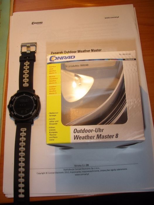 Wielofunkcyjny zegarek Outdoor Weather Master.