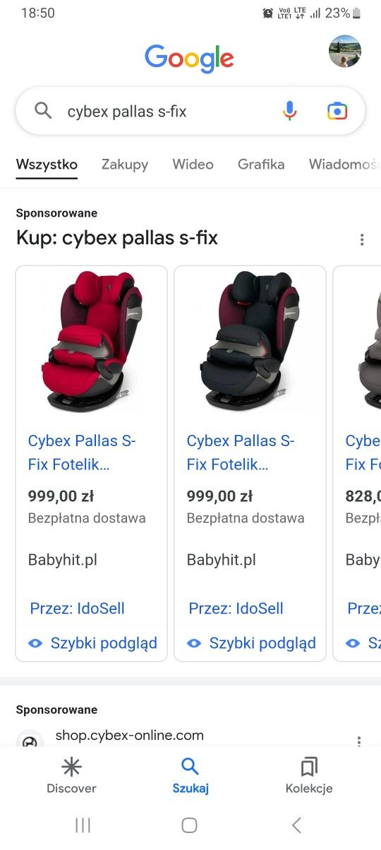 Cybex Pallas S-Fix nowy