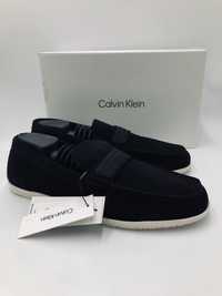 Nowe półbuty Mokasyny Męskie czarne CK Calvin Klein skórzane 45 Orygin