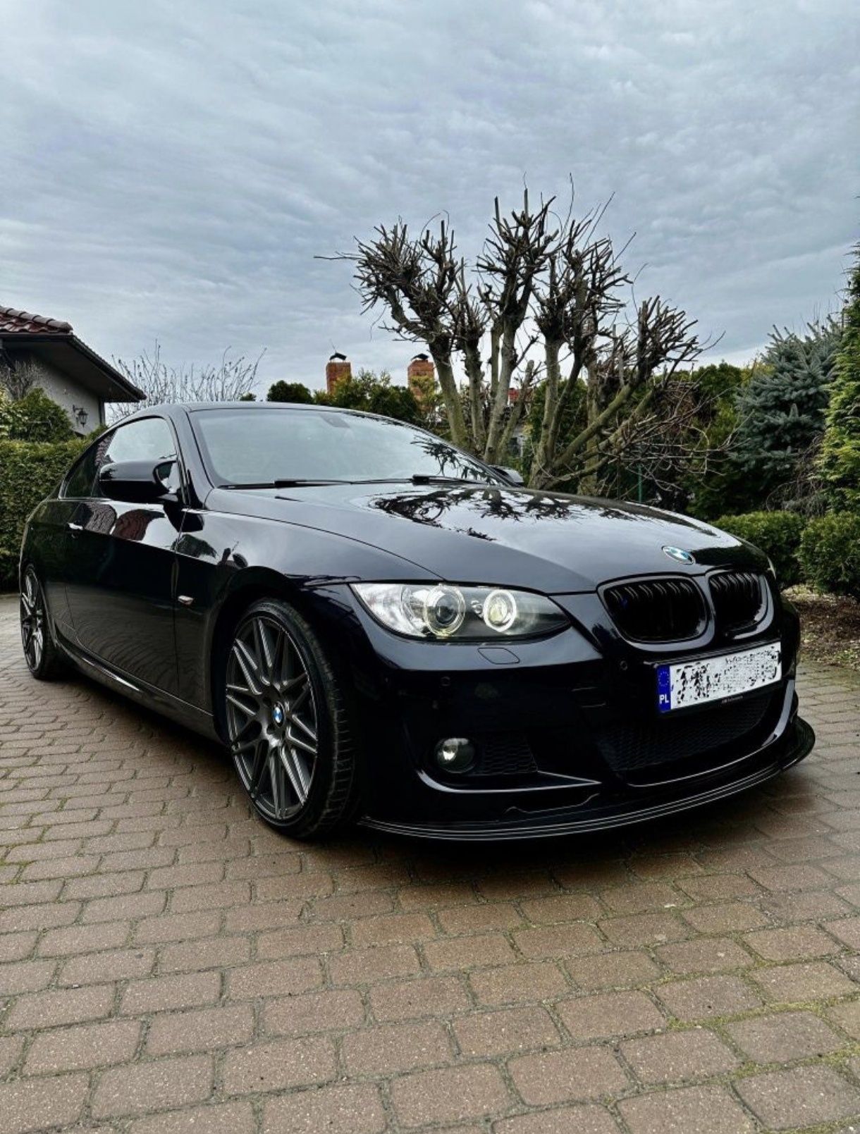 BMW E92 E92 Przedlfit Nerki Atrapy Przedniego Grilla Czarny Połysk