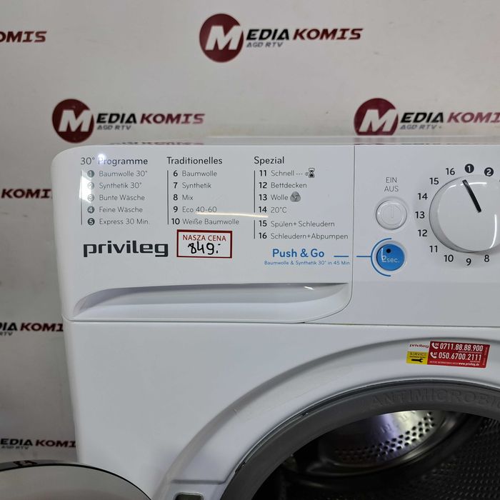 Pralka Privileg PWF X 1073 A [12m-cy gwar] A/10kg/1400obr/60,5 cm gł