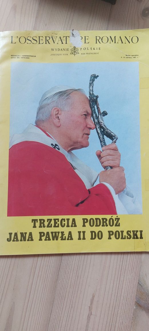 L'osservatore Romano III podróż Jana Pawła II do Polski