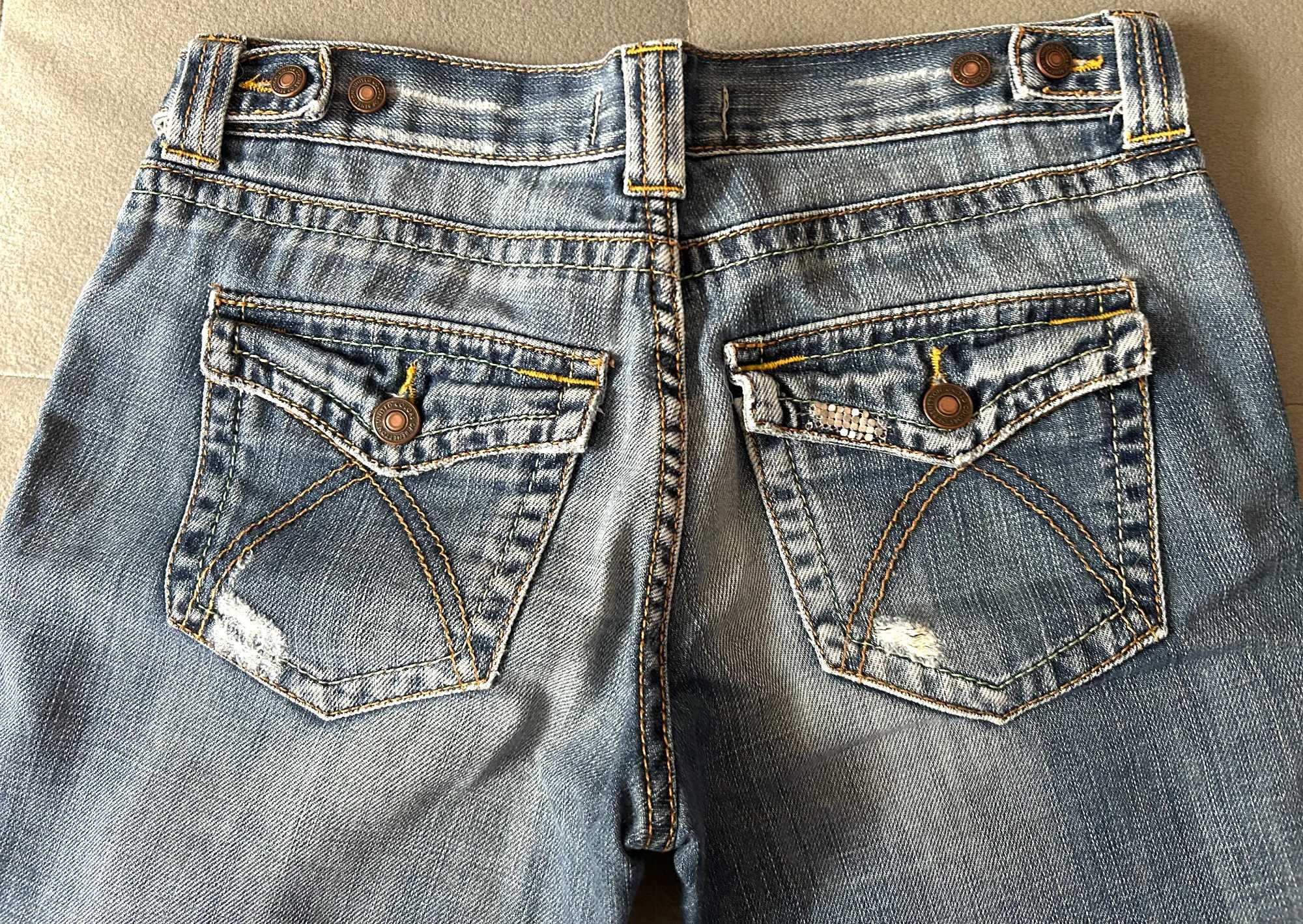 Krótkie spodenki szorty jeansowe Benetton rozm. S/M, 36/38