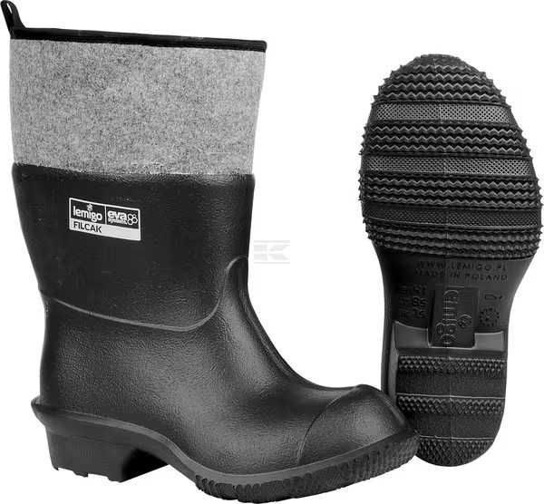 Kalosze czarne Filcak-Eva Rancho, roz. 41 Lemigo PIANKOWE