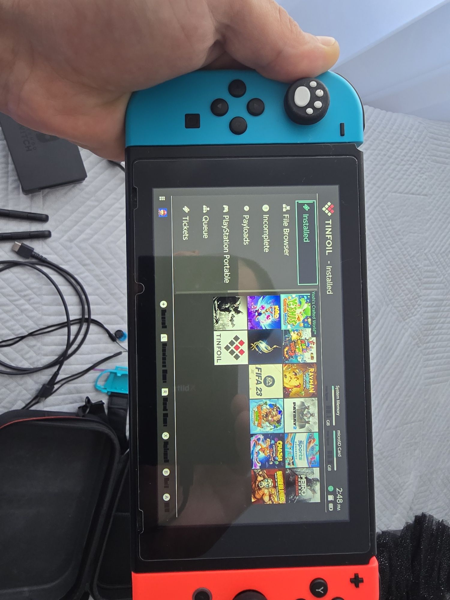 MEGAZESTAW Nintendo swich 2 przerobiona CWF+256GB