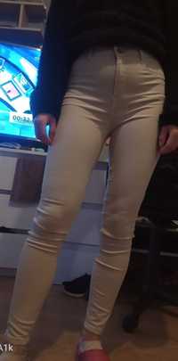 Jeans beżowe damskie