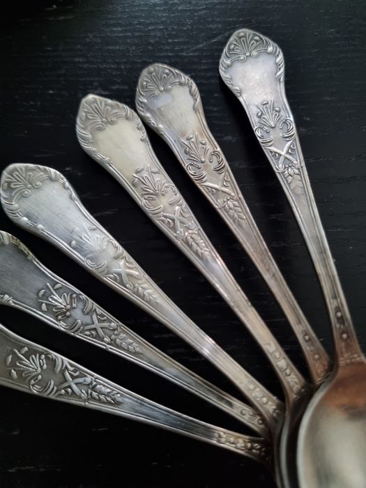 Posrebrzane łyżeczki zestaw Hefra Fraget Met 60