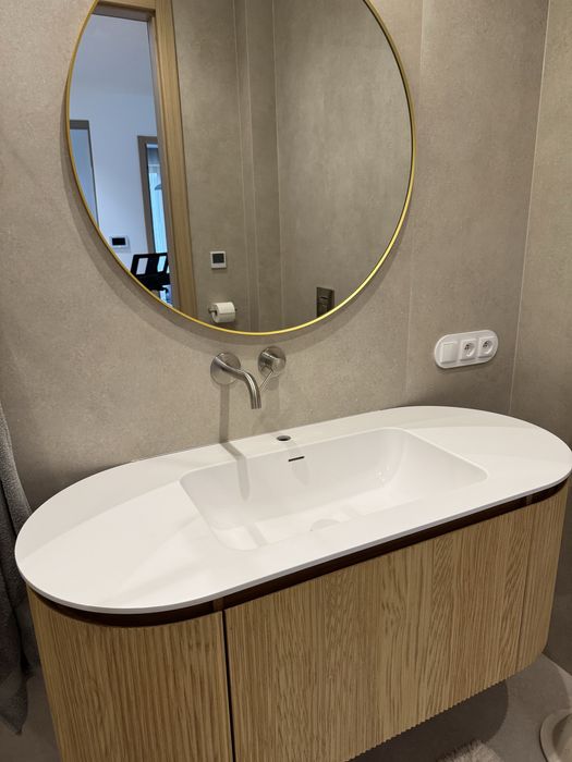 Umywalka z blatem z konglomeratu 119,5x52