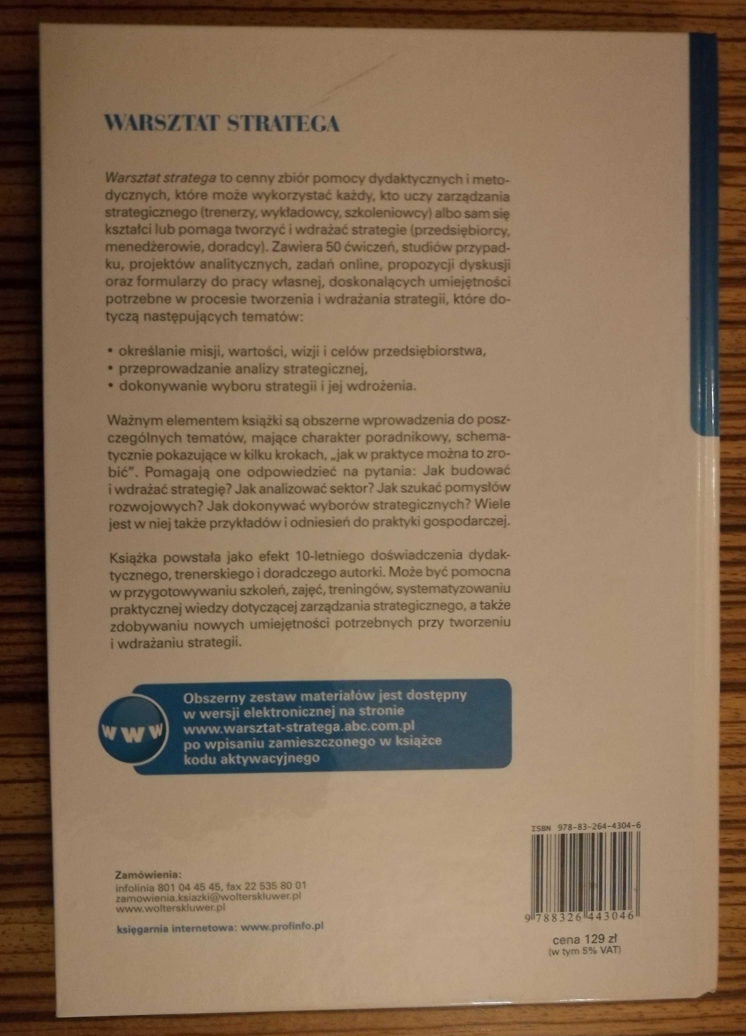 A. Witek-Crabb Warsztat stratega Zbiór narzędzi stan bdb