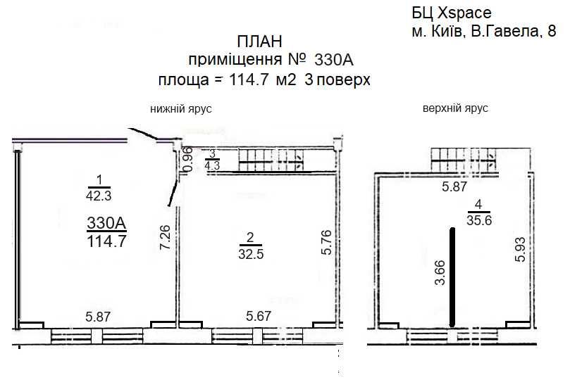 ОРЕНДА - офіс 114.7 м2, без комісії, БЦ Xspace, бульвар В. Гавела, 8