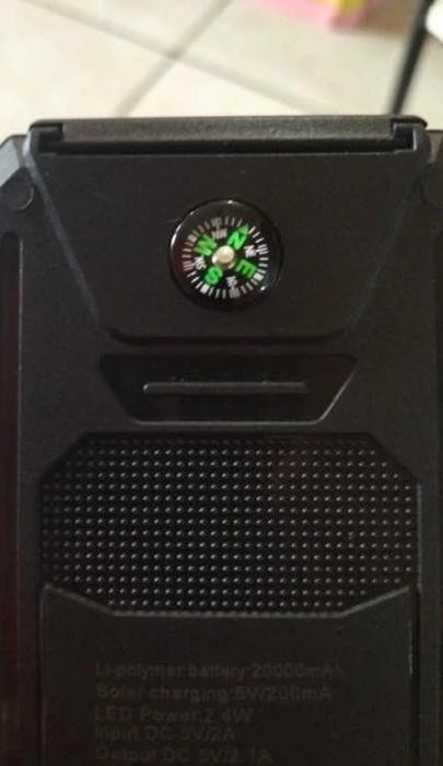 Повербанк 10 000 mah компас ліхтарик компас із сонячною батареєю