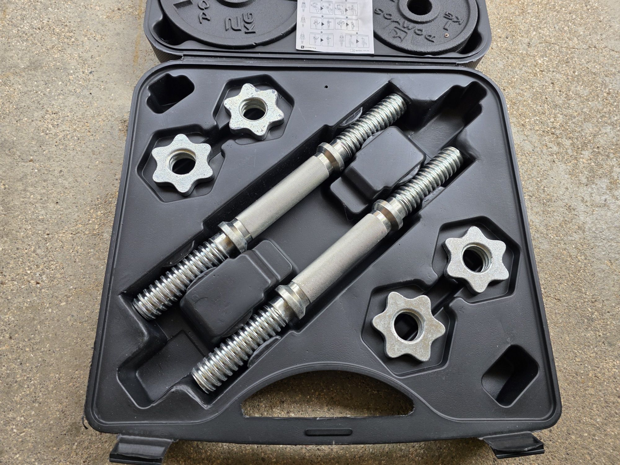 Conjunto hateres de 20kg + barra musculação