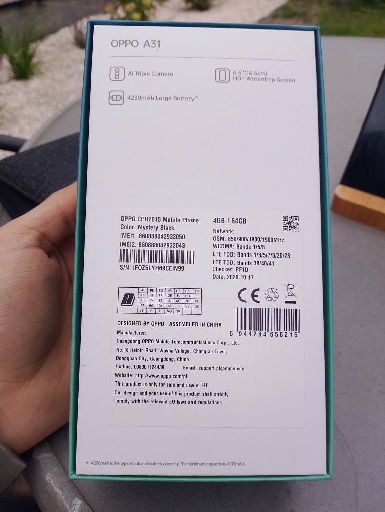Smartfon Telefon Oppo a31 64gb
