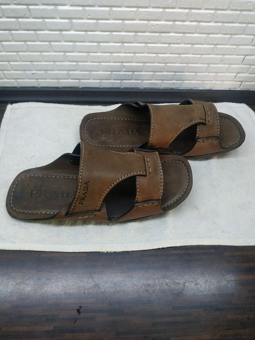 Мужские боссоножки. Сандали. Шлёпанцы. Prada.