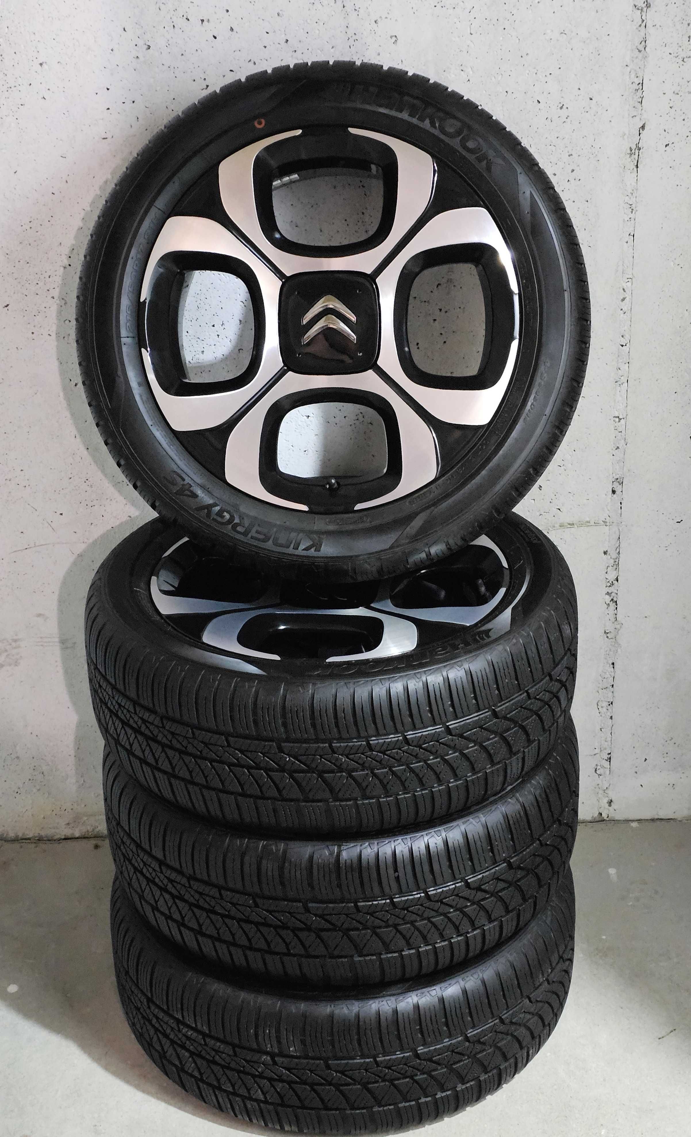 4 szt. oryginalne 17" alufelgi Citroen 17x6,5J ET20 65,1