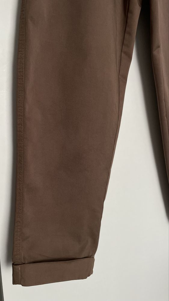 Брюки zara шоколадного кольору