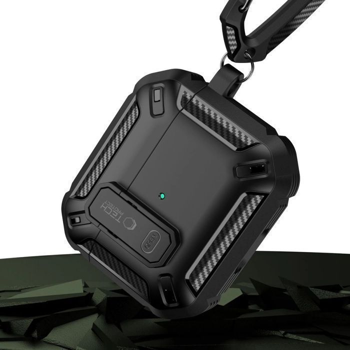 Etui Tech-Protect X-Carbo Na Airpods Pro 1 / 2 - Czarne
