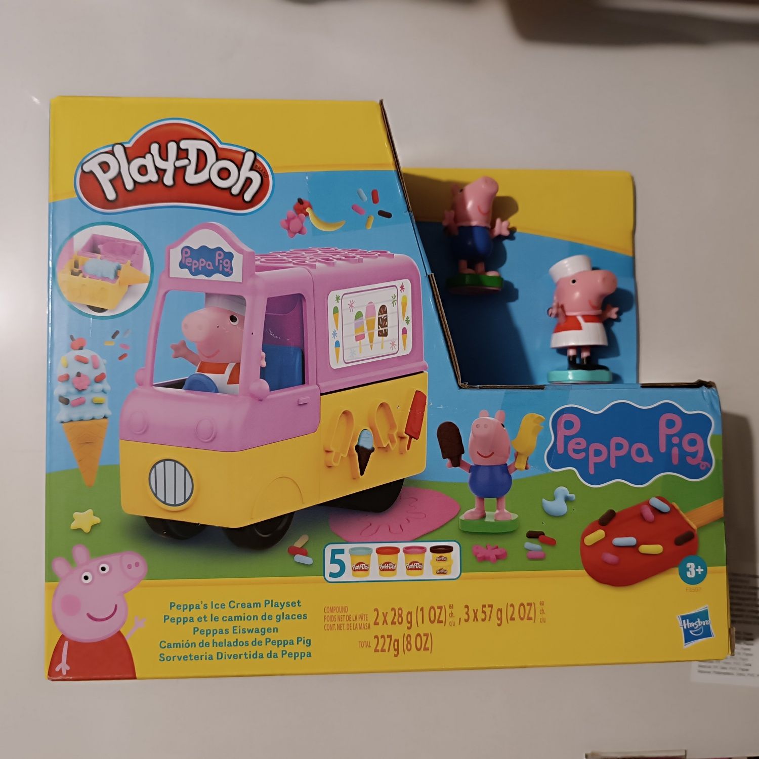 Play-doh świnka Peppa auto z lodami ciastolina F3597