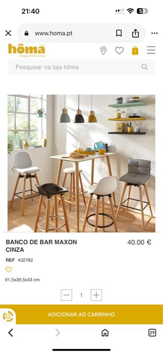 3 Bancos altos/ bancos bar cinza