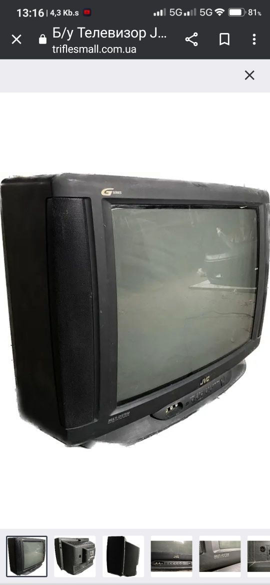 Телевизор JVC диагональ экрана 37.см