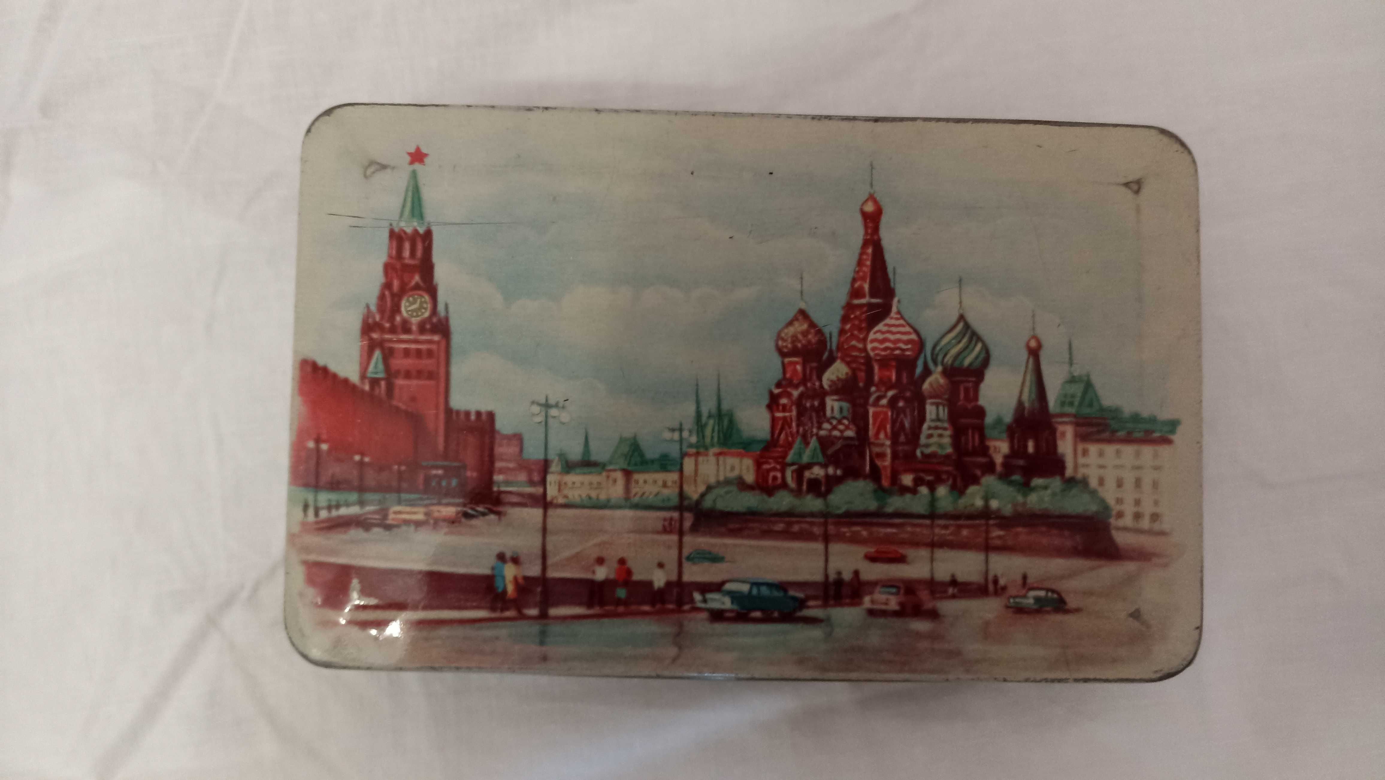 СССР 1950-е Виды  Москвы. Жестяная коробка.