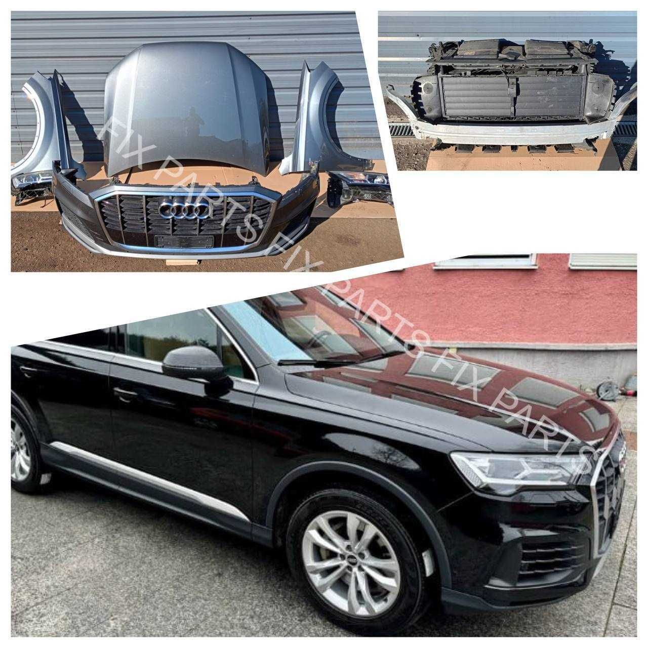 Левое крыло Audi Q7 4M стекло, решетка, капот, бампер