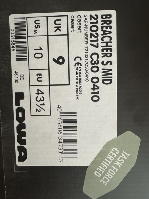 Lowa breacher S mid 43 1/2