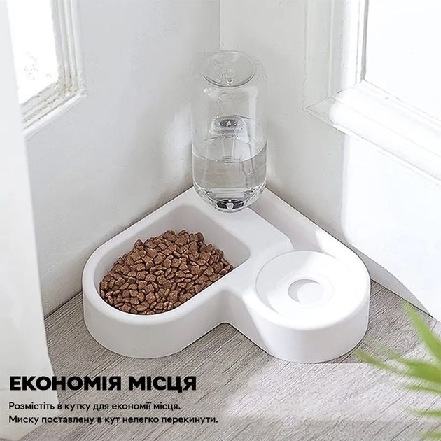 Миска для животных котов и собак с автоматической поилкой