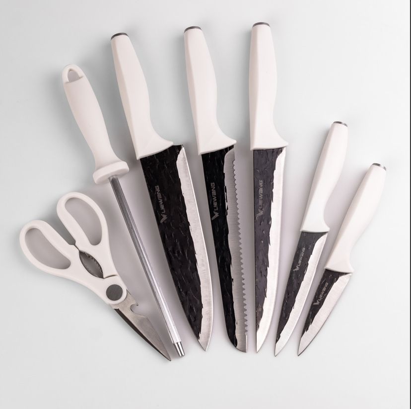 Набір кухонних ножів 7 предметів в 2 кольорах