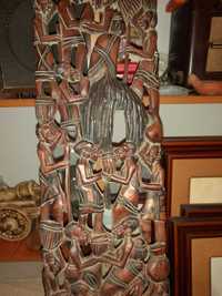 Raro Painel - Artesanato Africano 125cmx25cm