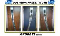 Drzwi zewnętrzne 80, 90 GRUBE 72mm model "KOMETA" SZYBKA DOSTAWA