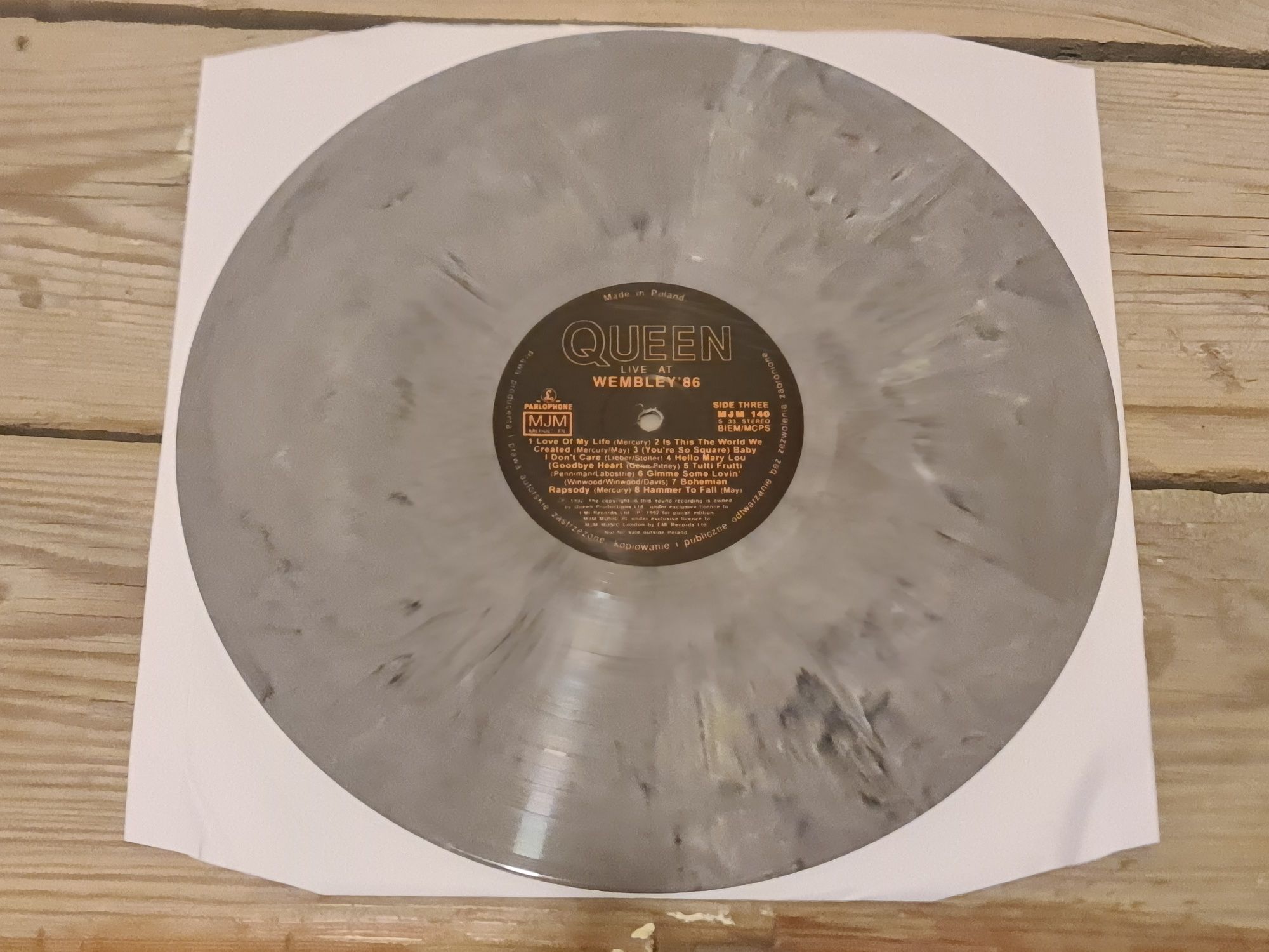 Queen Live at Wembley '86 kolorowy winyl 2 LP drukowane koperty plakat
