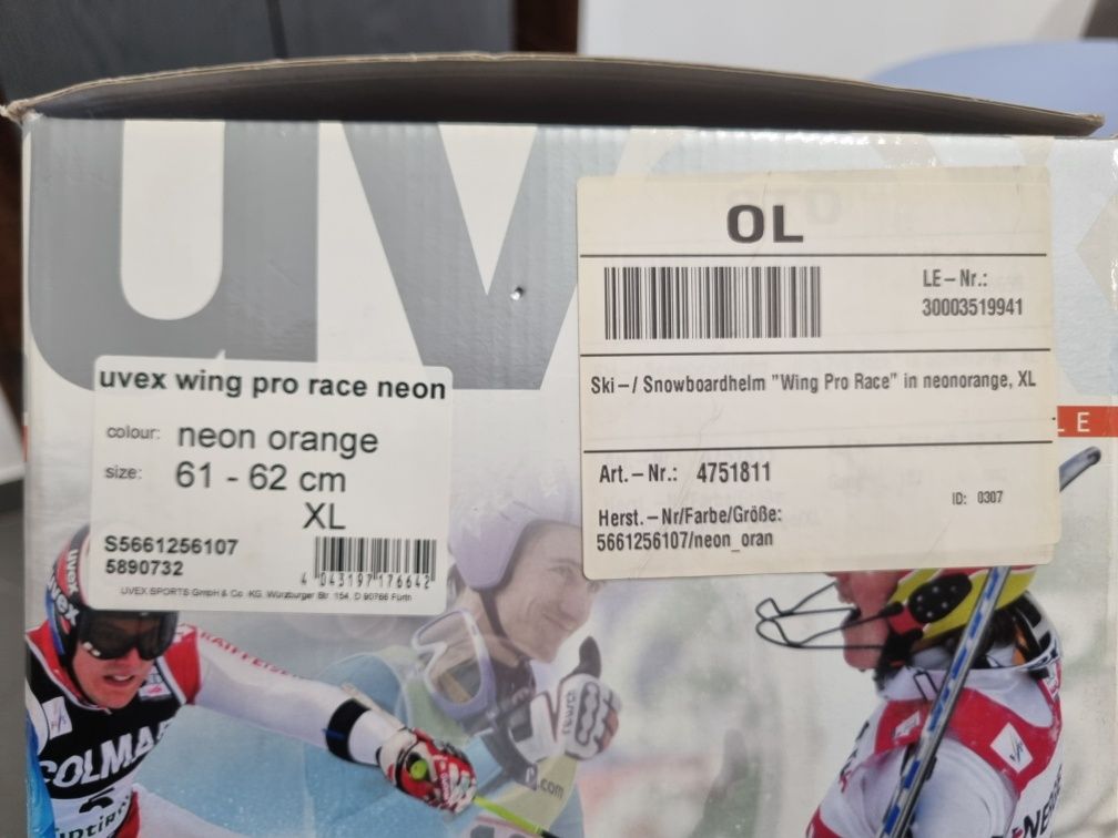 Kask narciarski Uvex wing pro race neon XL