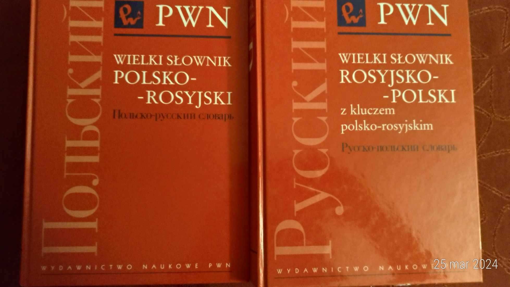słowniki rosyjsko-polskie/polsko-rosyjskie ZESTAW 4 rodzajów