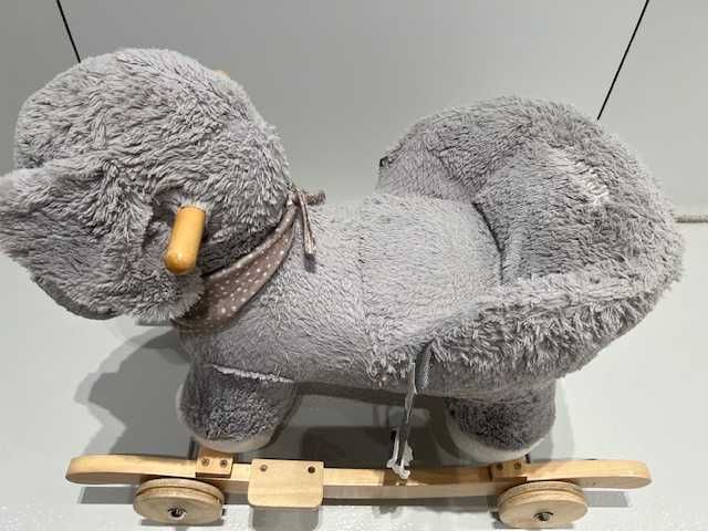 MILLY MALLY Polly drewniany szary słonik na biegunach