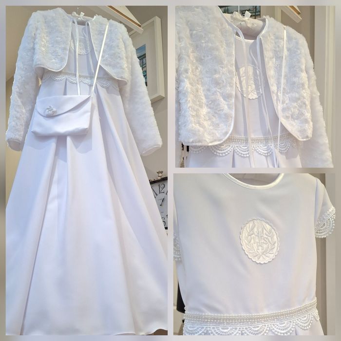 *Impressja* cudna sukienka alba komunijna bolerko torebka halka R.140