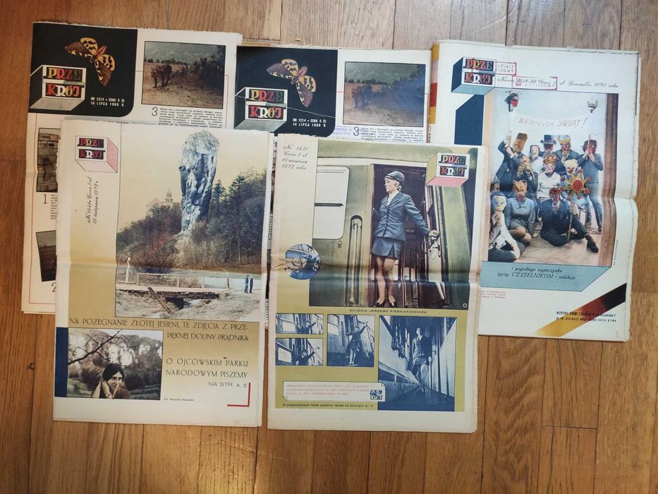 Magazyn Przekrój PRL lata 1968 - 1972 r. - 5 sztuk