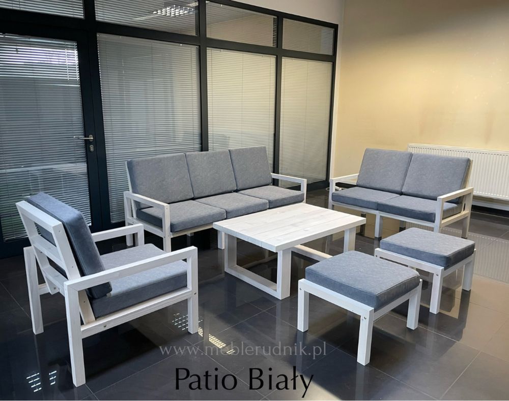 Meble tarasowe zestaw komplet ogrodowe drewniane patio