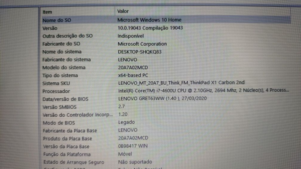 Lenovo ThinkPad X1 Carbon 2 gen i7