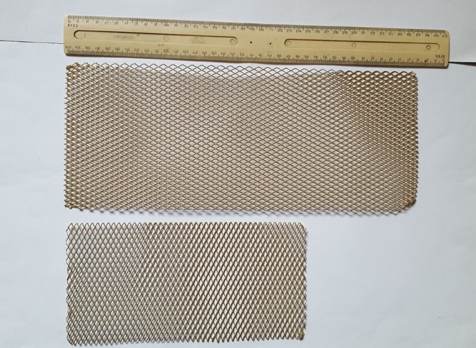 Kratka ozdobna do obudowy kominka aluminium mosiądzowane