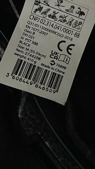 Kask i gogle - zestaw w b. dobrym stanie