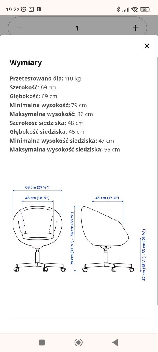 2 szt. fotel do biurka obrotowy