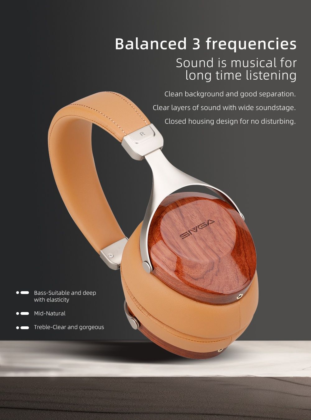 Sivga Robin SV021 HiFi Полноразмерные Наушники из Дерева